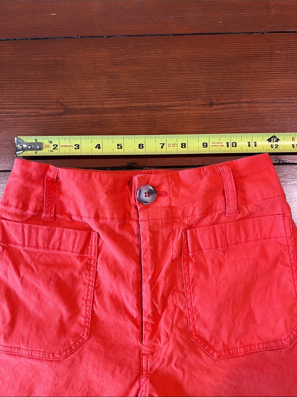 Maeve Anthropologie - The Colette High Waist Wide Leg Orange - Size 26 - Picture 8 of 13